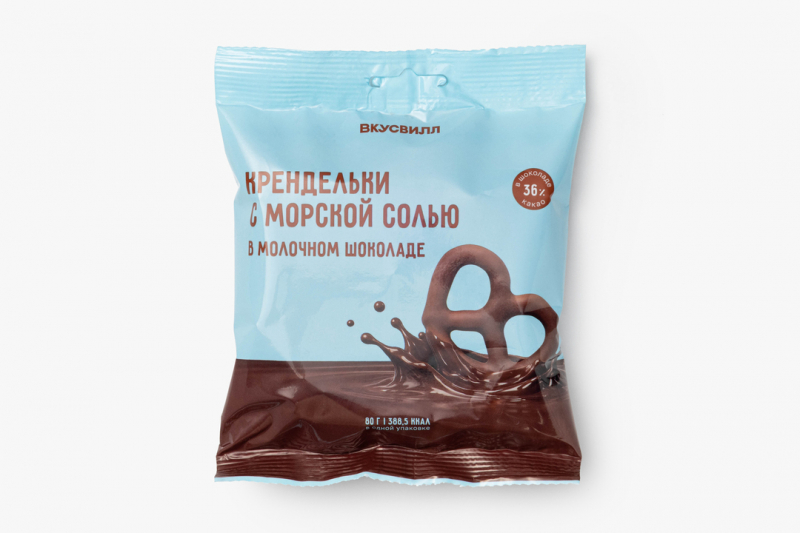 Крендельки с морской солью в молочном шоколаде
